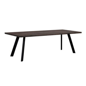 Tmavě hnědý jídelní stůl z dubového dřeva Rowico Freddie, 240 x 100 cm