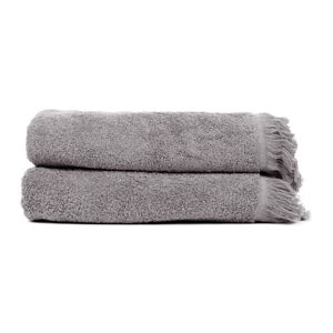 Sada 2 antracitově šedých ručníků ze 100% bavlny Bonami, 50 x 90 cm