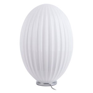 Bílá skleněná stolní lampa Leitmotiv Smart, ø 30 cm