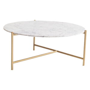 Bílý mramorový kulatý konferenční stolek ø 80 cm Morgans – Really Nice Things