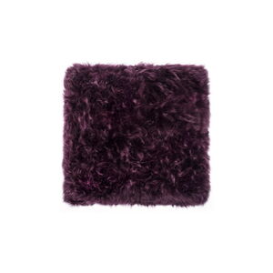 Fialový koberec z ovčí kožešiny Royal Dream Zealand Square, 70 x 70 cm