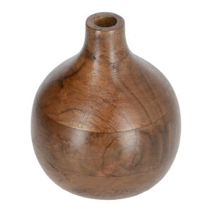 Přírodní váza z akátového dřeva Kave Home Tyara, výška 15,5 cm