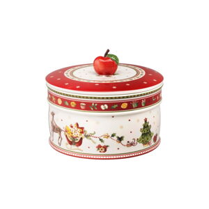 Červeno-bílá porcelánová nádoba na potraviny Villeroy & Boch, ø 17,5 cm