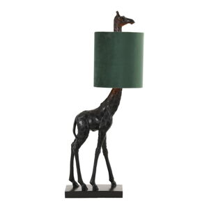 Tmavě zeleno-černá stolní lampa (výška 61 cm) Giraffe – Light & Living