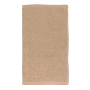 Tmavě béžový bavlněný ručník Boheme Alfa, 30 x 50 cm
