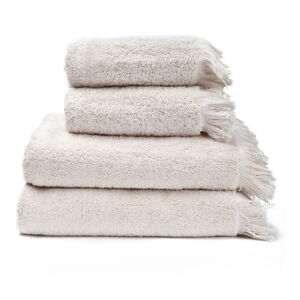 Sada 2 krémových ručníků a 2 osušek ze 100% bavlny Bonami, 50 x 90 + 70 x 140 cm