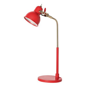 Červená stolní lampa s LED světlem SULION Bang