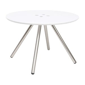 Bílý konferenční stolek Leitmotiv Sliced, ø 60 cm