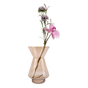 Pískově hnědá skleněná váza PT LIVING Glow, výška 22 cm