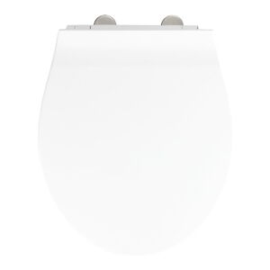 Bílé WC sedátko se snadným zavíráním Wenko Orani, 44 x 38 cm