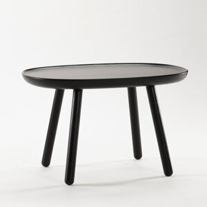 Černý odkládací stolek z masivu EMKO Naïve, 61 x 41 cm