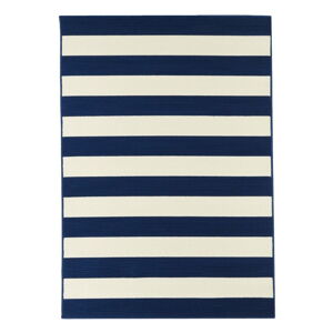 Modro-bílý venkovní koberec Floorita Stripes, 160 x 230 cm