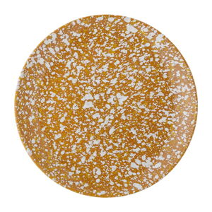 Oranžovo-bílý kameninový dezertní talíř Bloomingville Carmel, ø 21 cm