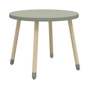 Šedozelený dětský stůl Flexa Dots, ø 60 cm