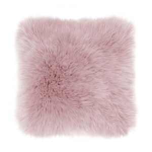 Růžový polštář Tiseco Home Studio Sheepskin, 45 x 45 cm