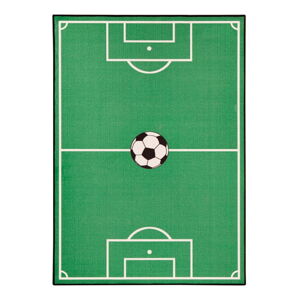 Dětský zelený koberec Zala Living Football, 140 x 200 cm