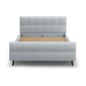 Světle šedá čalouněná dvoulůžková postel s roštem 180x200 cm Gigi - Micadoni Home