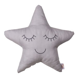 Šedý dětský polštářek s příměsí bavlny Mike & Co. NEW YORK Pillow Toy Star, 35 x 35 cm