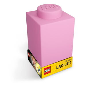 Růžové silikonové noční světýlko LEGO® Classic Brick