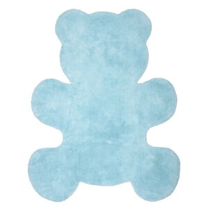 Dětský modrý ručně vyrobený koberec Nattiot Little Teddy, 80 x 100 cm