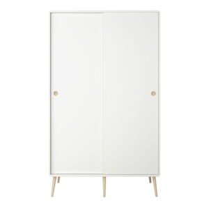 Bílá šatní skříň s posuvnými dveřmi 113x190 cm Softline - Tvilum