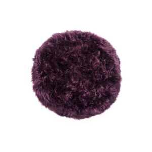 Fialový koberec z ovčí kožešiny Royal Dream Zealand, ⌀ 70 cm