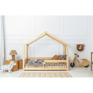 Domečková dětská postel z borovicového dřeva v přírodní barvě 90x160 cm Mila RMW – Adeko