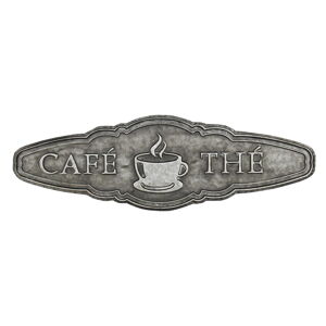 Nástěnná kovová cedule Antic Line Café ou Thé