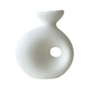 Bílá keramická váza Rulina Delta