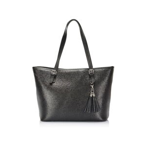 Černá kožená kabelka Lisa Minardi Arianna