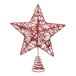 Hvězda na stromeček v červené barvě Unimasa Star