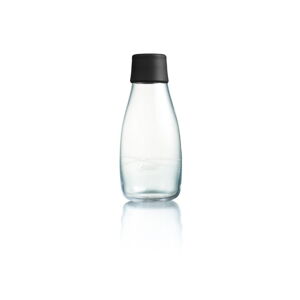 Černá skleněná lahev ReTap s doživotní zárukou, 300 ml