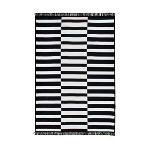 Černo-bílý oboustranný koberec Poros, 120 x 180 cm