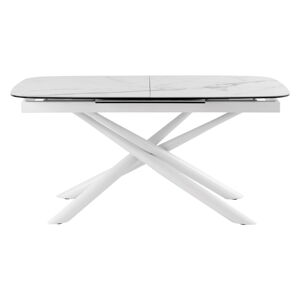 Bílošedý rozkládací jídelní stůl sømcasa Ness, 160 x 95 cm