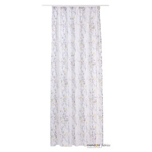 Šedo-bílá záclona 300x260 cm Olivia – Mendola Fabrics
