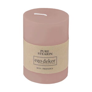 Pudrově růžová svíčka Eco candles by Ego dekor Friendly, doba hoření 37 h