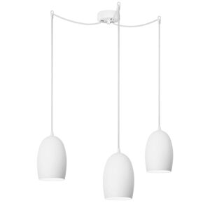 Bílé trojramenné závěsné svítidlo Sotto Luce Ume Elementary Matte, ⌀ 14 cm