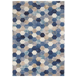 Modro-krémový koberec Elle Decoration Arty Manosque, 160 x 230 cm