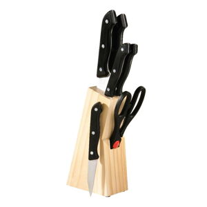 Set 6 nožů s dřevěným blokem Premier Housewares Wooden