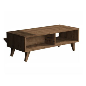 Hnědý konferenční stolek v dekoru borovice 45x90 cm Theresa – Gauge Concept