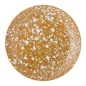 Oranžovo-bílý kameninový talíř Bloomingville Carmel, ø 26 cm
