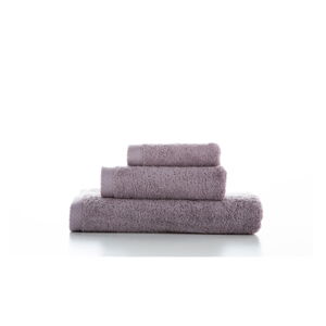 Sada 3 fialových bavlněných ručníků El Delfin Lisa Coral, 70 x 140 cm