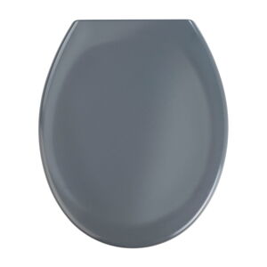 Tmavě šedé WC sedátko se snadným zavíráním Wenko Premium Ottana, 45,2 x 37,6 cm