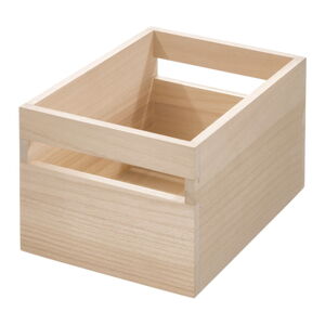 Úložný box ze dřeva paulownia iDesign Eco Handled, 19 x 25,4 cm