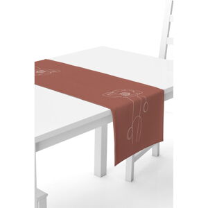 Hnědý běhoun na stůl Kate Louise, 40 x 140 cm