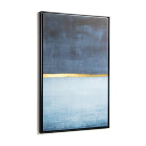 Modrý obraz v rámu La Forma Abstract, 60 x 90 cm