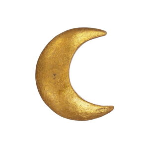 Cínová úchytka na šuplík ve zlaté barvě Sass & Belle Crescent Moon