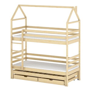 Domečková/patrová dětská postel s úložným prostorem 80x160 cm Dalia - Lano Meble