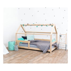 Přírodní dětská postel s bočnicí ze smrkového dřeva Benlemi Tery, 90 x 180 cm