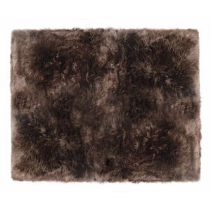 Hnědý koberec z ovčí kožešiny Royal Dream Zealand Sheep, 130 x 150 cm